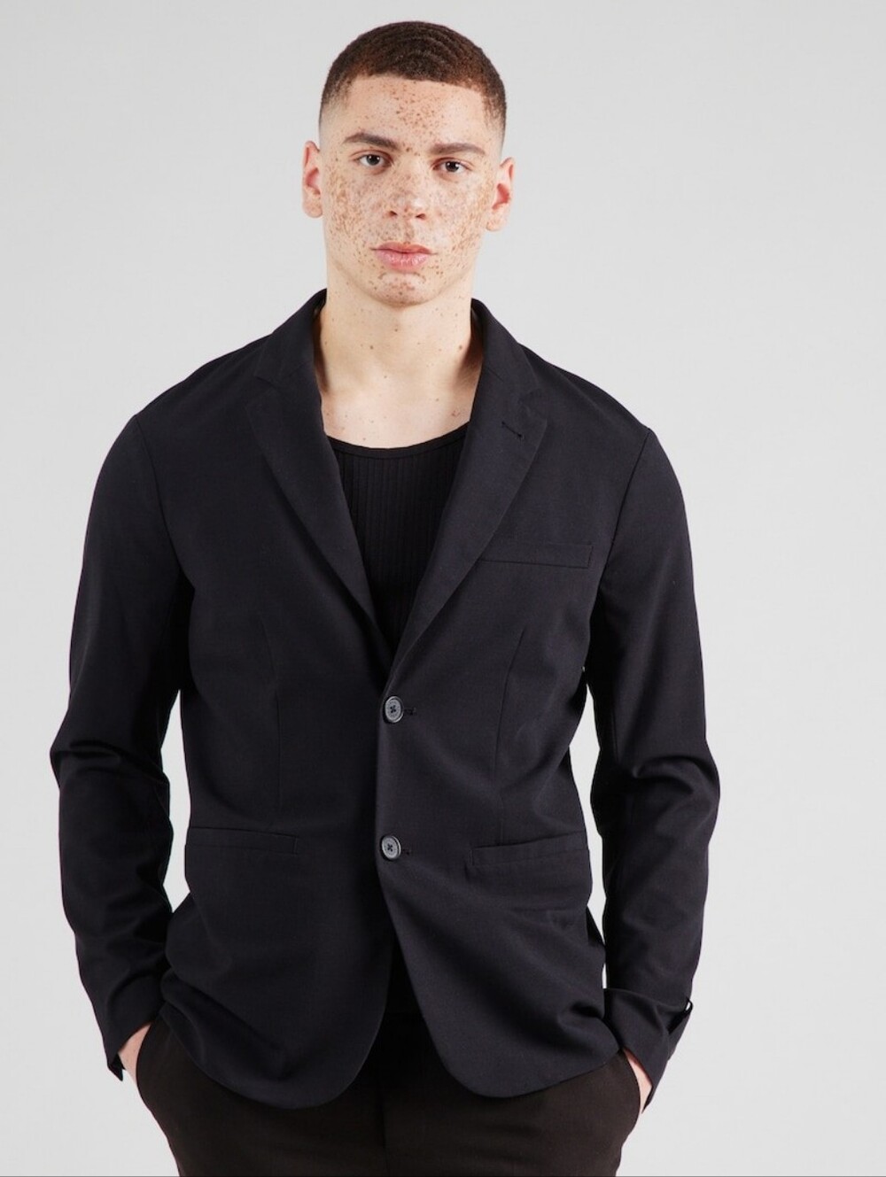 Armani Exchange Black Two-Button Casual Blazer Large